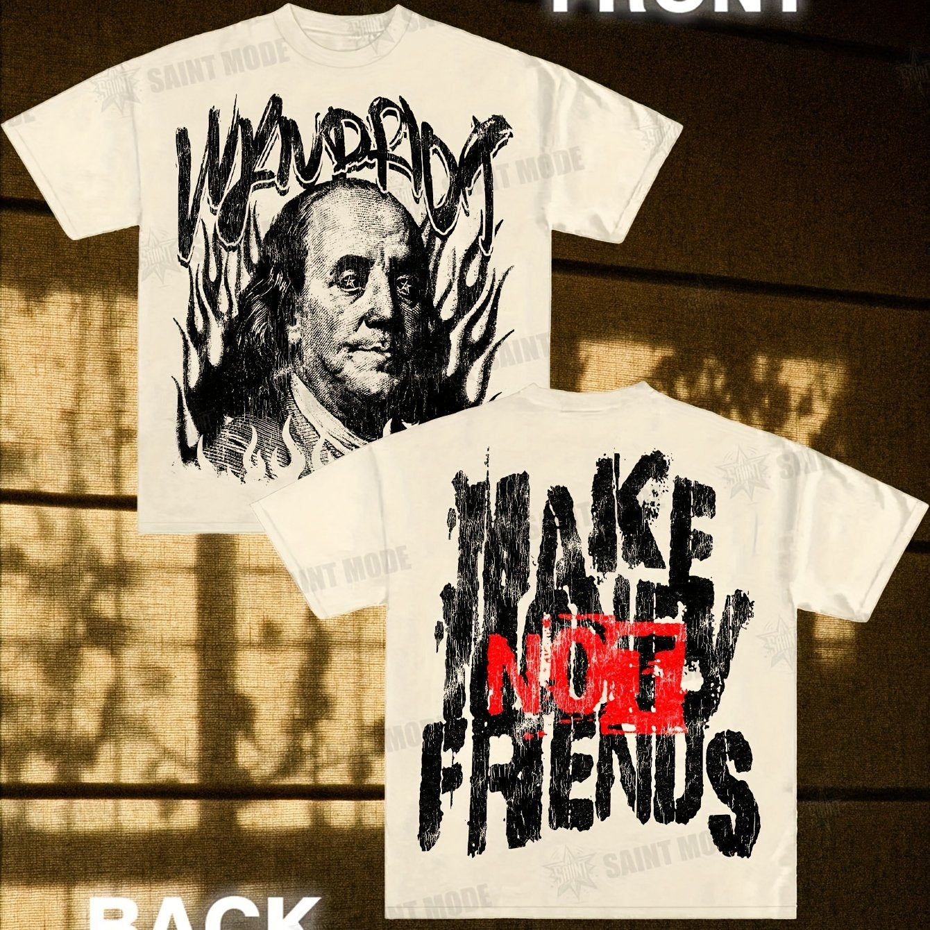 Men'S & Women'S Vintage-Inspired Cotton T-Shirt - "I'm Not Friends with Anyone" Graphic Print, Round Neck, Short Sleeve, Casual Casual Attire, All-Season Comfort, Everyday Tshirt | Retro Print Shirt | Cotton Fabric