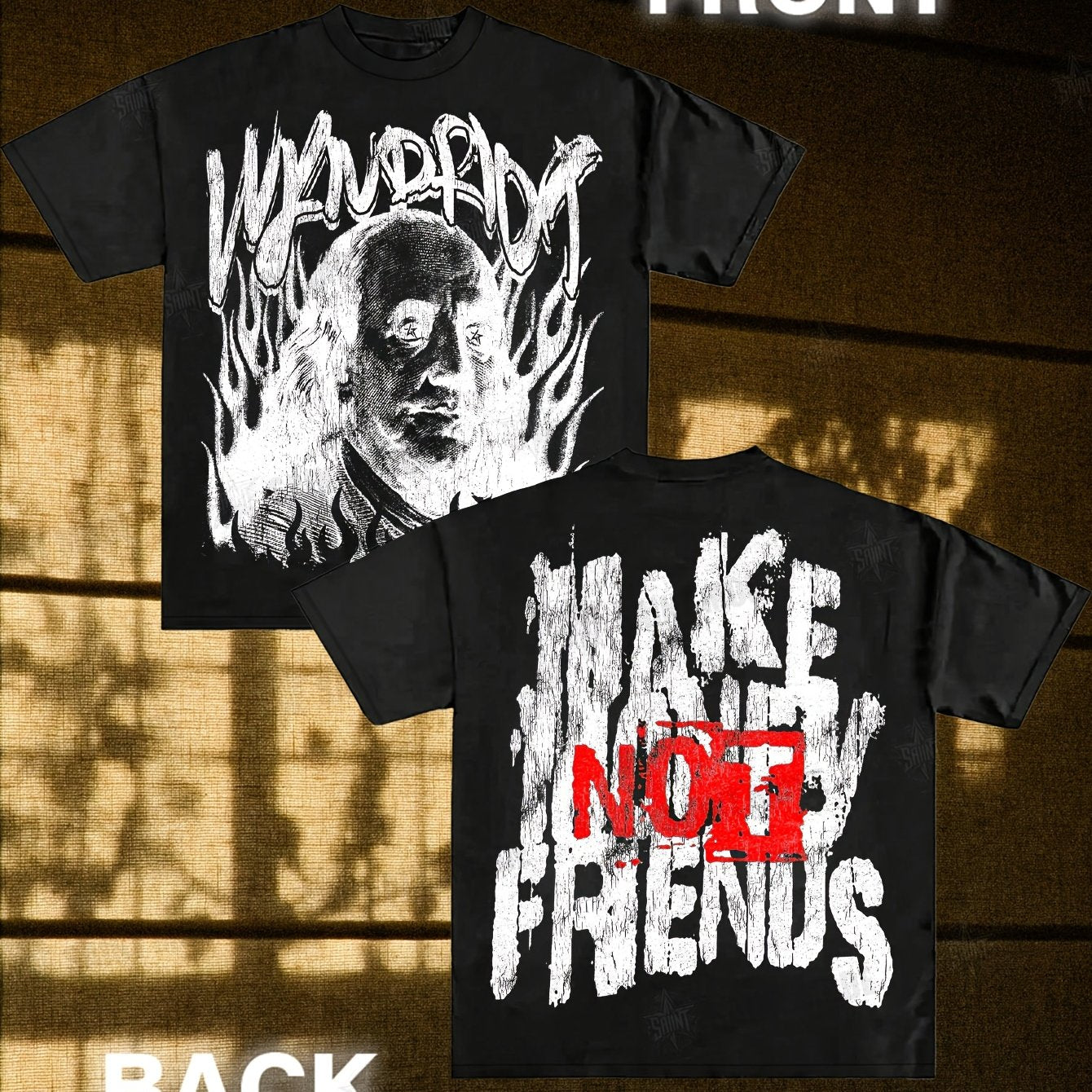 Men'S & Women'S Vintage-Inspired Cotton T-Shirt - "I'm Not Friends with Anyone" Graphic Print, Round Neck, Short Sleeve, Casual Casual Attire, All-Season Comfort, Everyday Tshirt | Retro Print Shirt | Cotton Fabric