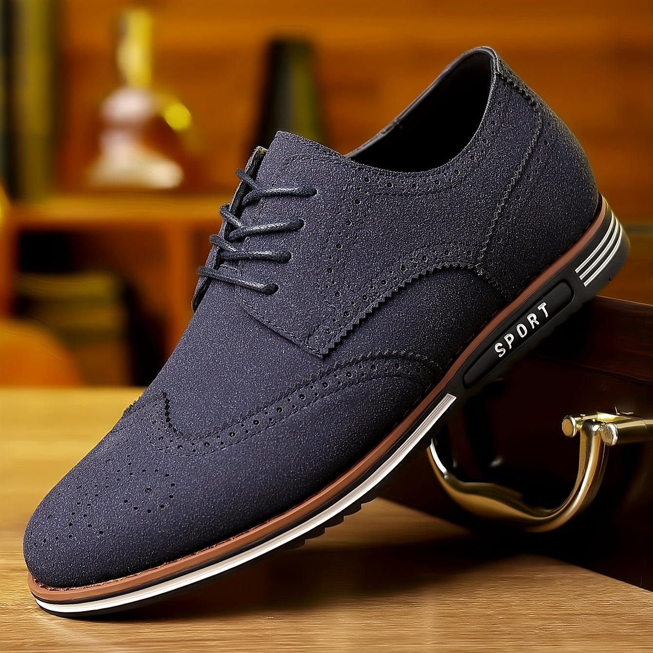 New Men's Plus Size Casual Shoes, Korean Style, Versatile Fashion Shoes with Soft Sole Lace-up Rubber Sole Shoes Wedding Everyday Casual Shoes