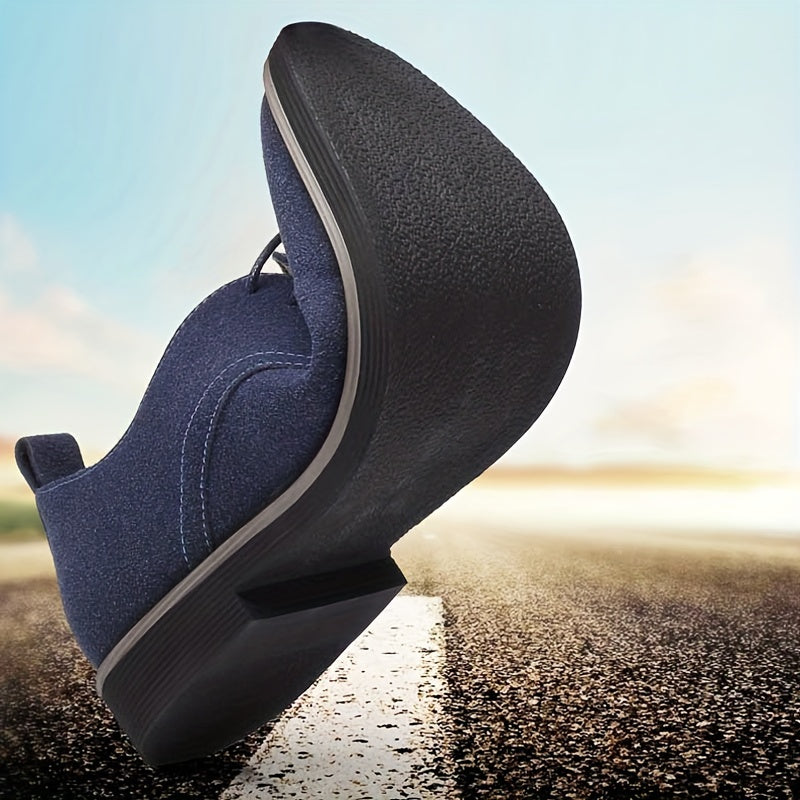 Men's Versatile Business Casual Shoes - Sleek Low-Top Design, Lace-Up, Durable Rubber Sole for All Seasons