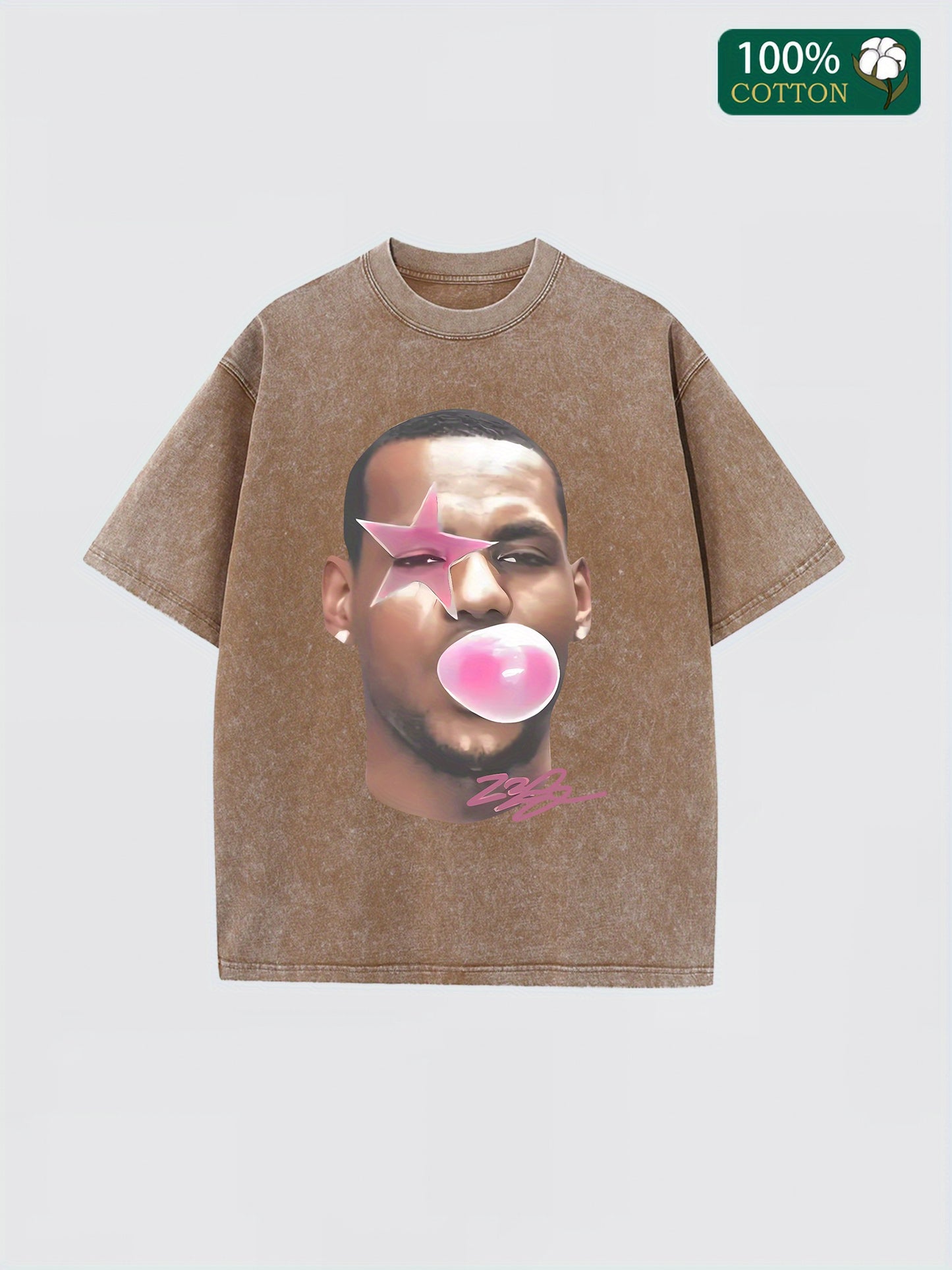 Le BubbleGum Vintage Goat Basketball Tee Casual Cotton Menswear Retro Shirt T-Shirt Top Graphic Underwear Tshirt Streetwear Shortsleeve