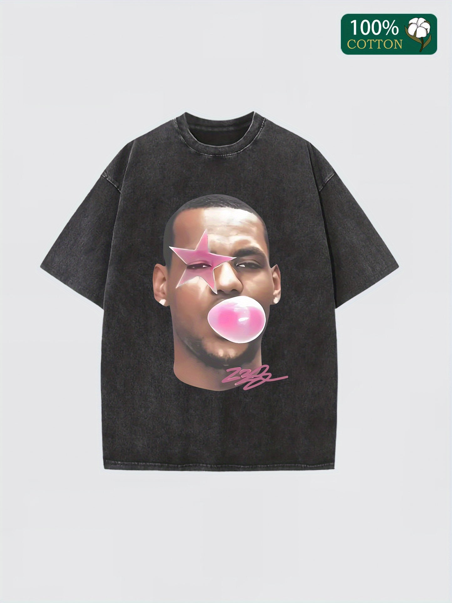 Le BubbleGum Vintage Goat Basketball Tee Casual Cotton Menswear Retro Shirt T-Shirt Top Graphic Underwear Tshirt Streetwear Shortsleeve