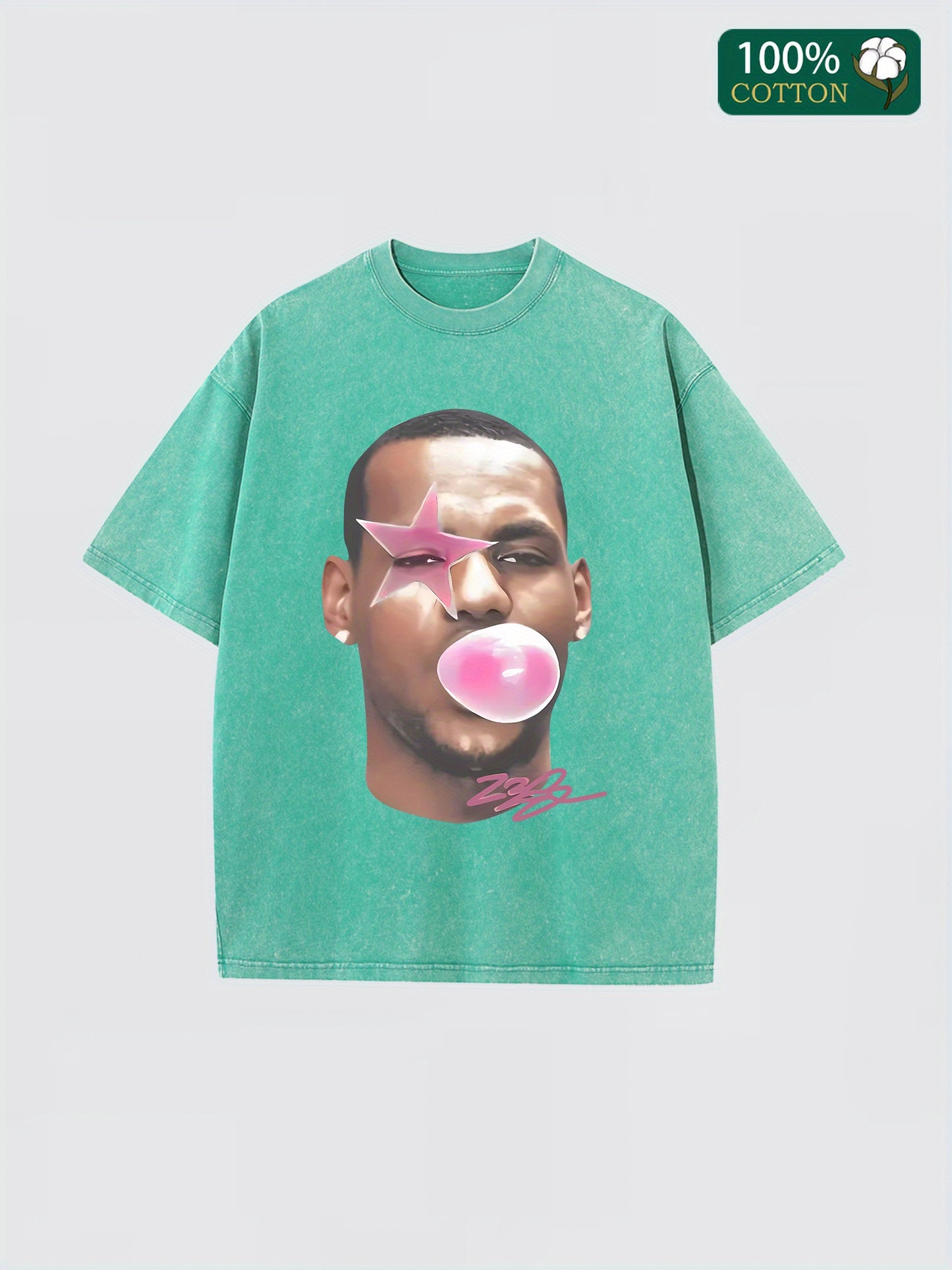 Le BubbleGum Vintage Goat Basketball Tee Casual Cotton Menswear Retro Shirt T-Shirt Top Graphic Underwear Tshirt Streetwear Shortsleeve