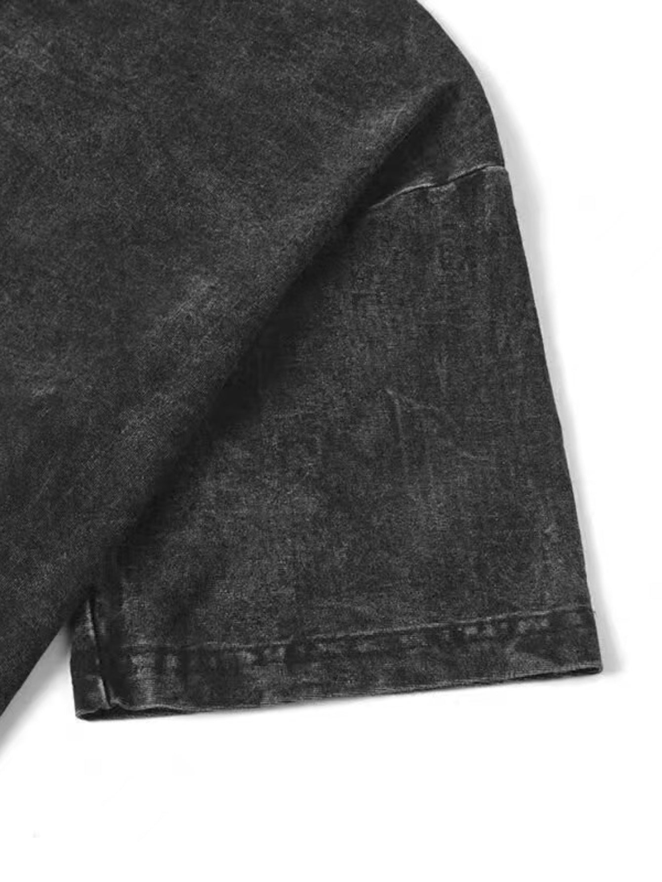 American Trendy Hell Dog Printed Cotton 230g Washed Short Sleeve T-shirt Vintage Washed T-Shirt, v Casual Crew Neck Cotton Tee with Medium Stretch Knit Fabric and Applique Detail, Everyday Tshirt | Distressed Fashion | Appliq