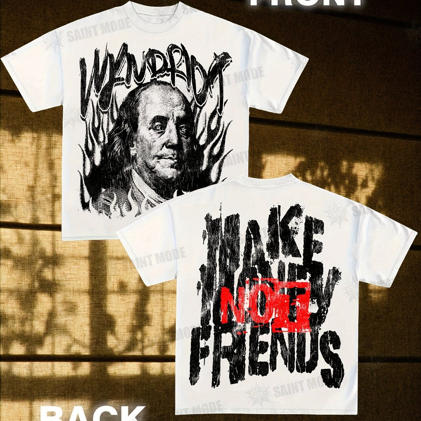 Men'S & Women'S Vintage-Inspired Cotton T-Shirt - "I'm Not Friends with Anyone" Graphic Print, Round Neck, Short Sleeve, Casual Casual Attire, All-Season Comfort, Everyday Tshirt | Retro Print Shirt | Cotton Fabric