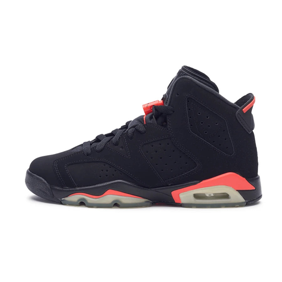 Jordan 6 Retro Infrared Black Red 2014 GS (384665-023) Youth Size 6Y-7Y For Men Comfortable High-Top, Anti-Slip And Wear-Resistant Basketball Shoes And Sports Shoes Daily Wear For Hiking In Summer