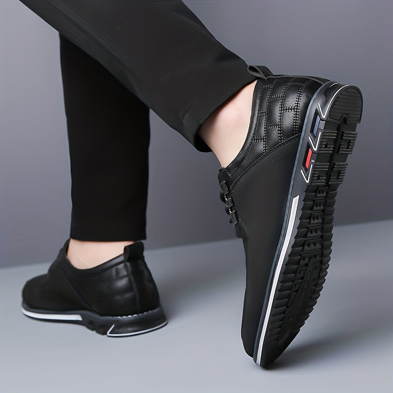 Men's Square Embroidery Business Casual Shoes