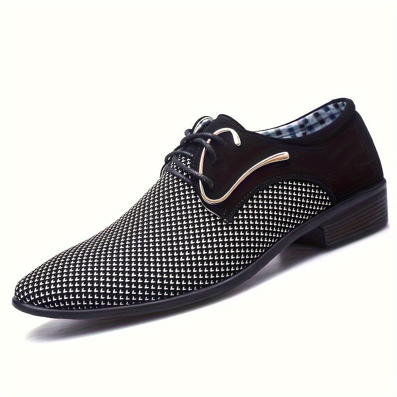 Mens Classic Derby Shoes - Premium Leather, Comfortable for Business & Casual Wear, Durable Lace-up Design - Perfect Office & Everyday Shoes