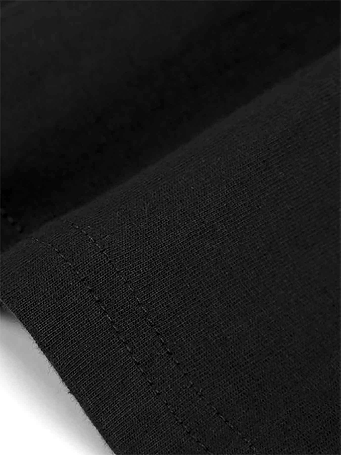 Two Black T-Shirts with 'THAT'S A AWFUL LOT OF COUGH SYRUP' Purple Text & White Container with Purple Label | Casual Crew Neck Tshirt for Trendy Streetwear Fans, Summer, Loose Fit, Short Sleeve, Heat Transfer Printing