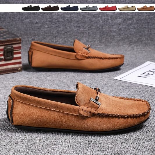 Men's Modified Horsebit Loafer Shoes, Casual Non-slip Slip On Moc Toe Shoes, Men's Driving Shoes, Spring And Summer