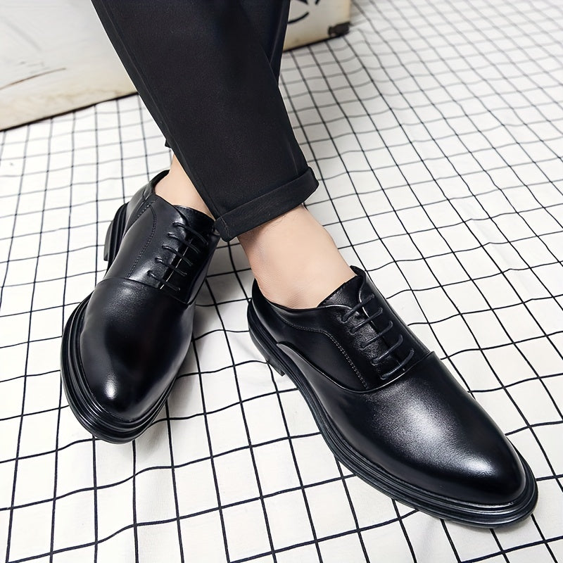 Elegant Men's Oxford Shoes - Adjustable Lace-up, Durable & Comfortable - Perfect for Business & Formal Occasions