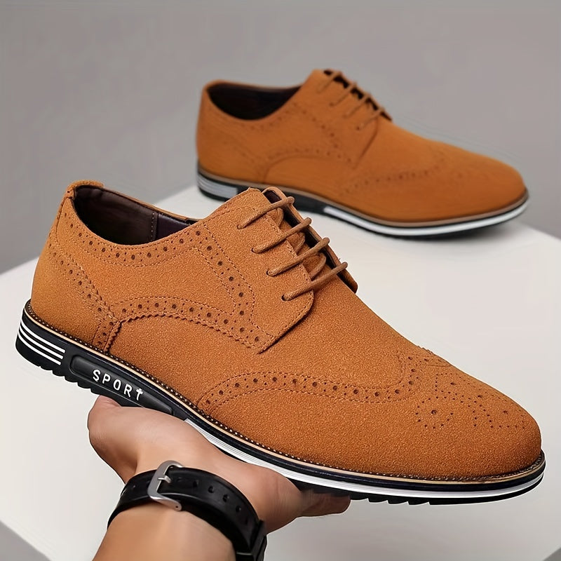 New Men's Plus Size Casual Shoes, Korean Style, Versatile Fashion Shoes with Soft Sole Lace-up Rubber Sole Shoes Wedding Everyday Casual Shoes