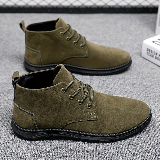 Men'S Casual Lace-Up Loafers - Brown Faux, Soft Sole, Round Toe, Comfortable Walking Shoes for Fall, Winter, Spring, and Summer, Casual Footwear | Casual Loafers | Laceup Shoe