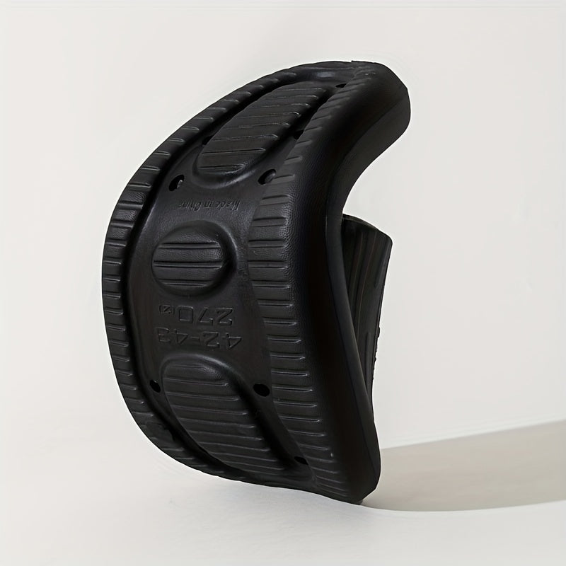 Men's Pillow Slides, Casual Non Slip EVA Slippers, Open Toe Shoes For Indoor Outdoor Beach Shower, Spring And Summer