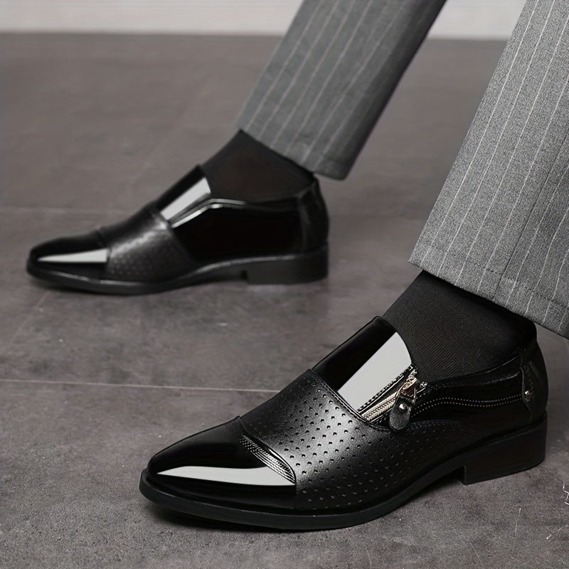 New Men's Dress Shoes, Elegant Pointed Toe Fashion Loafers, Slip-On Men's Gift, Comfortable Office Dress Shoes, Men's Black Shoes