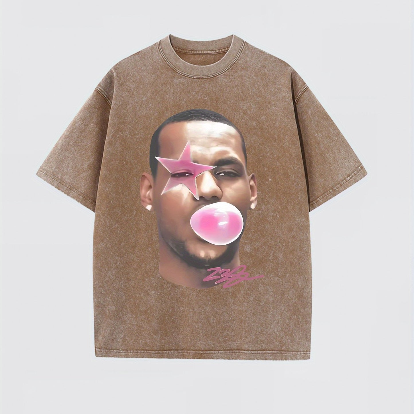 Le BubbleGum Vintage Goat Basketball Tee Casual Cotton Menswear Retro Shirt T-Shirt Top Graphic Underwear Tshirt Streetwear Shortsleeve