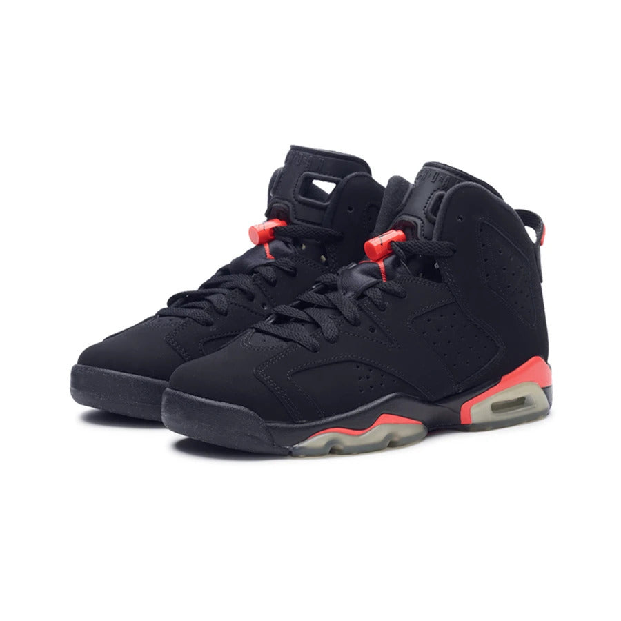 Jordan 6 Retro Infrared Black Red 2014 GS (384665-023) Youth Size 6Y-7Y For Men Comfortable High-Top, Anti-Slip And Wear-Resistant Basketball Shoes And Sports Shoes Daily Wear For Hiking In Summer
