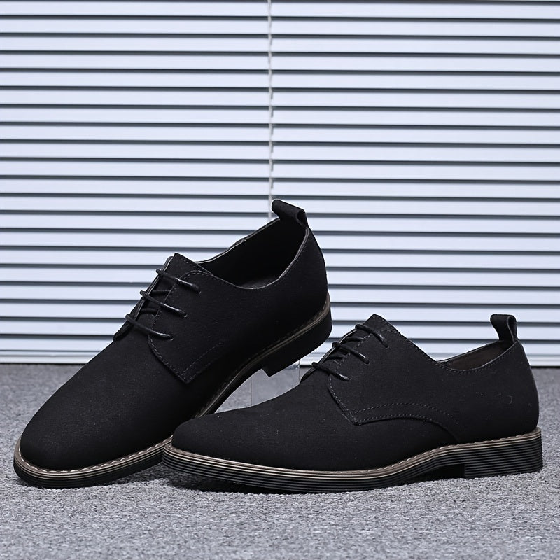 Men's Versatile Business Casual Shoes - Sleek Low-Top Design, Lace-Up, Durable Rubber Sole for All Seasons