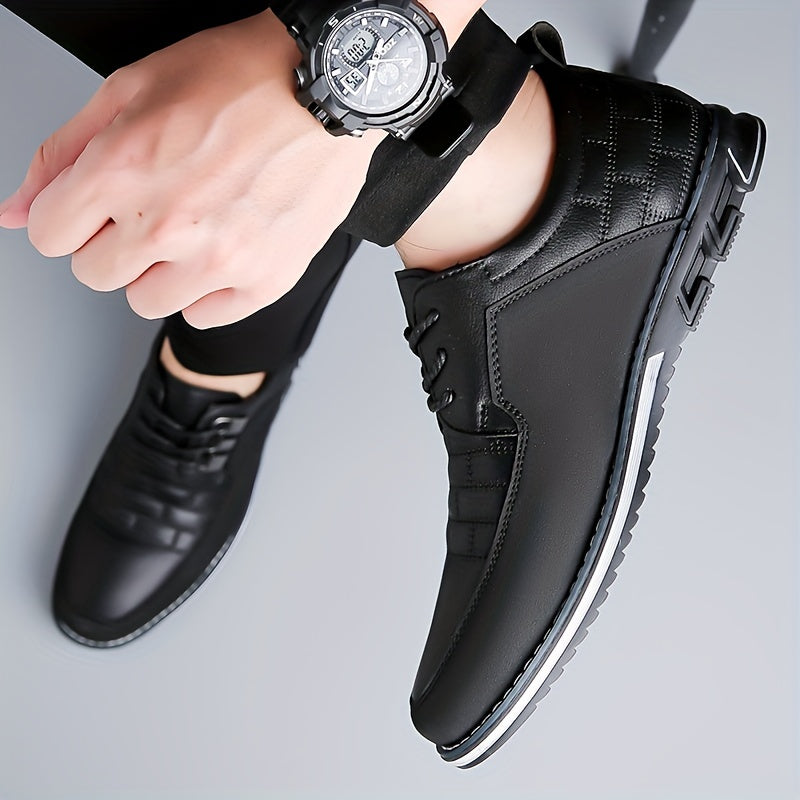 Men's Square Embroidery Business Casual Shoes