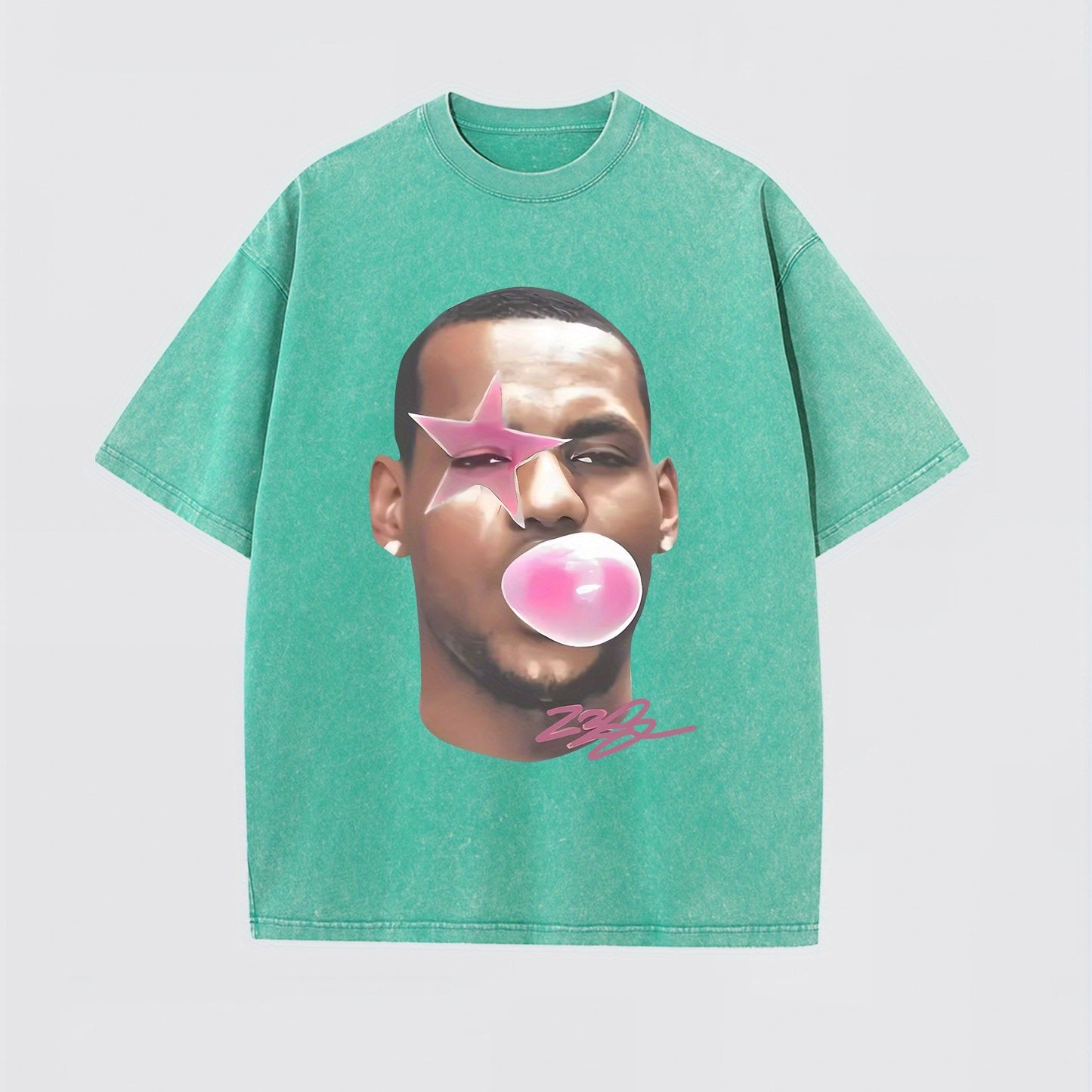 Le BubbleGum Vintage Goat Basketball Tee Casual Cotton Menswear Retro Shirt T-Shirt Top Graphic Underwear Tshirt Streetwear Shortsleeve