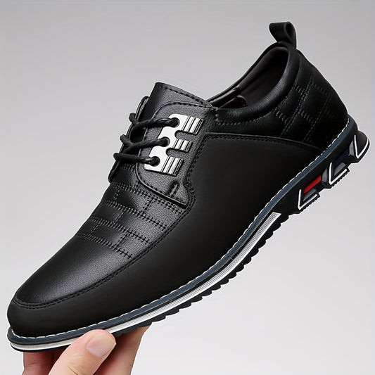 Men's Square Embroidery Business Casual Shoes