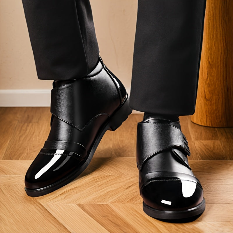 Men's Thermal Winter Shoes Boots, Business Formal Synthetic Leather Shoes