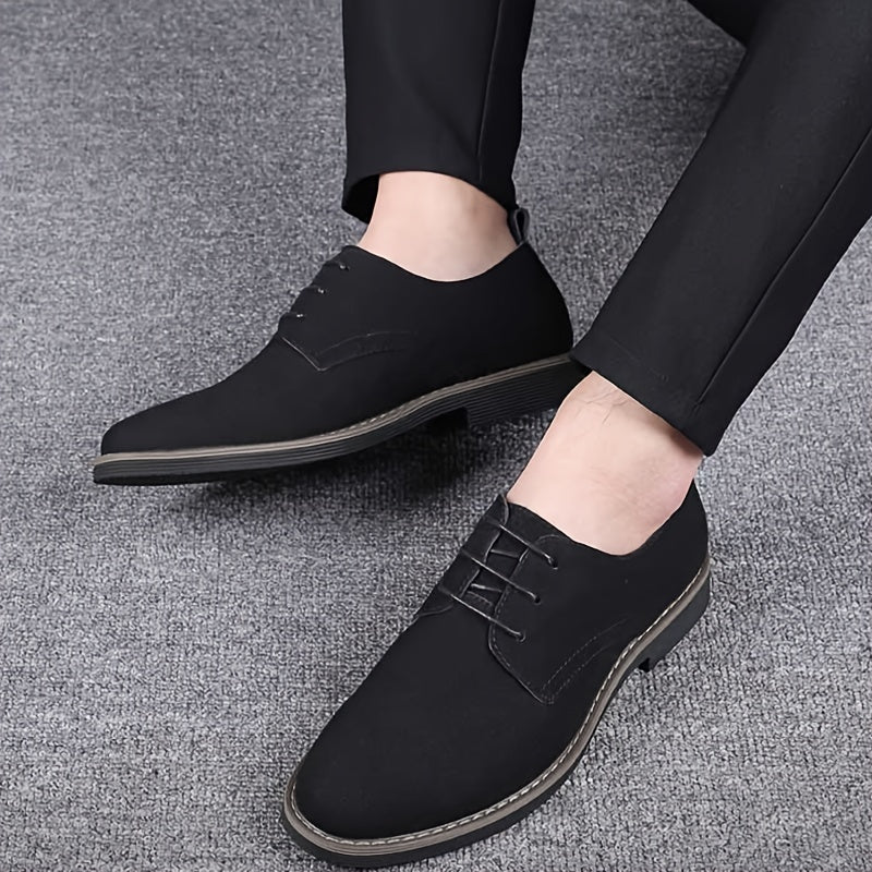 Men's Versatile Business Casual Shoes - Sleek Low-Top Design, Lace-Up, Durable Rubber Sole for All Seasons