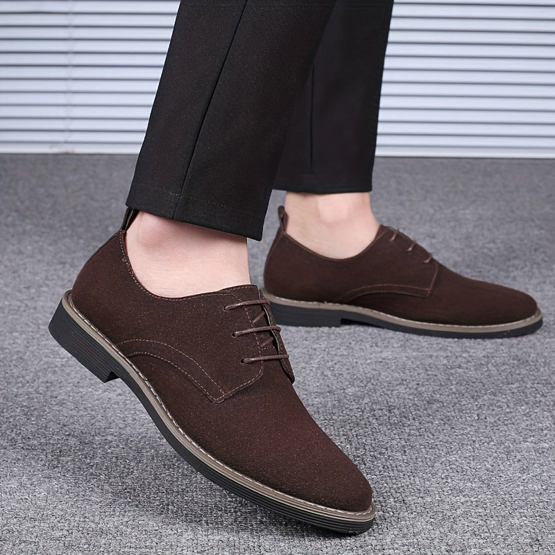Men's Versatile Business Casual Shoes - Sleek Low-Top Design, Lace-Up, Durable Rubber Sole for All Seasons
