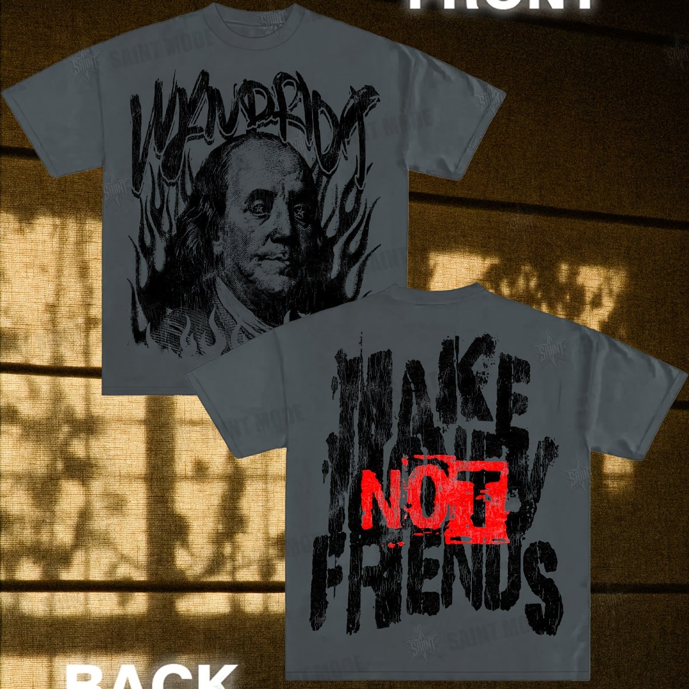 Men'S & Women'S Vintage-Inspired Cotton T-Shirt - "I'm Not Friends with Anyone" Graphic Print, Round Neck, Short Sleeve, Casual Casual Attire, All-Season Comfort, Everyday Tshirt | Retro Print Shirt | Cotton Fabric