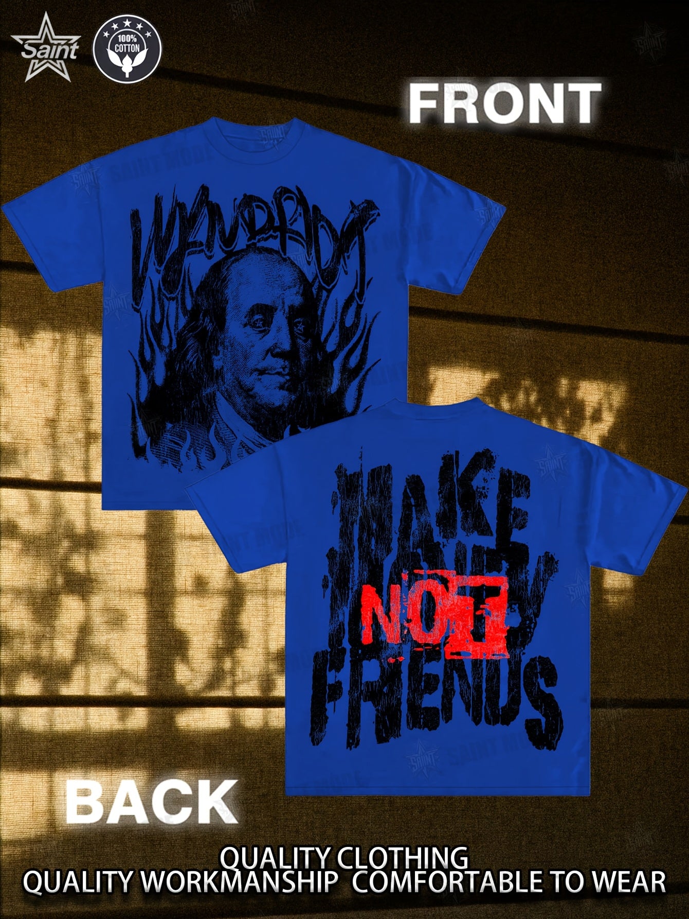 Men'S & Women'S Vintage-Inspired Cotton T-Shirt - "I'm Not Friends with Anyone" Graphic Print, Round Neck, Short Sleeve, Casual Casual Attire, All-Season Comfort, Everyday Tshirt | Retro Print Shirt | Cotton Fabric