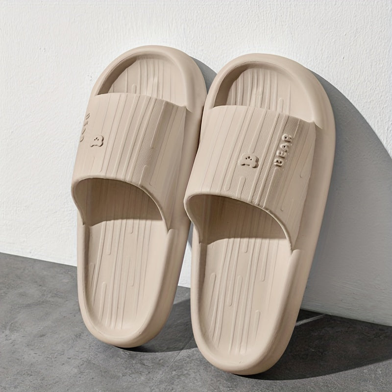 Men's Pillow Slides, Casual Non Slip EVA Slippers, Open Toe Shoes For Indoor Outdoor Beach Shower, Spring And Summer