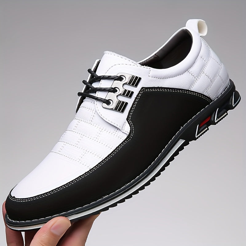 Men's Square Embroidery Business Casual Shoes