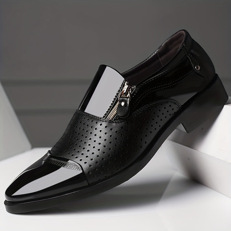 New Men's Dress Shoes, Elegant Pointed Toe Fashion Loafers, Slip-On Men's Gift, Comfortable Office Dress Shoes, Men's Black Shoes