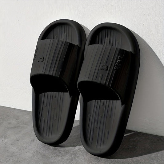 Men's Pillow Slides, Casual Non Slip EVA Slippers, Open Toe Shoes For Indoor Outdoor Beach Shower, Spring And Summer