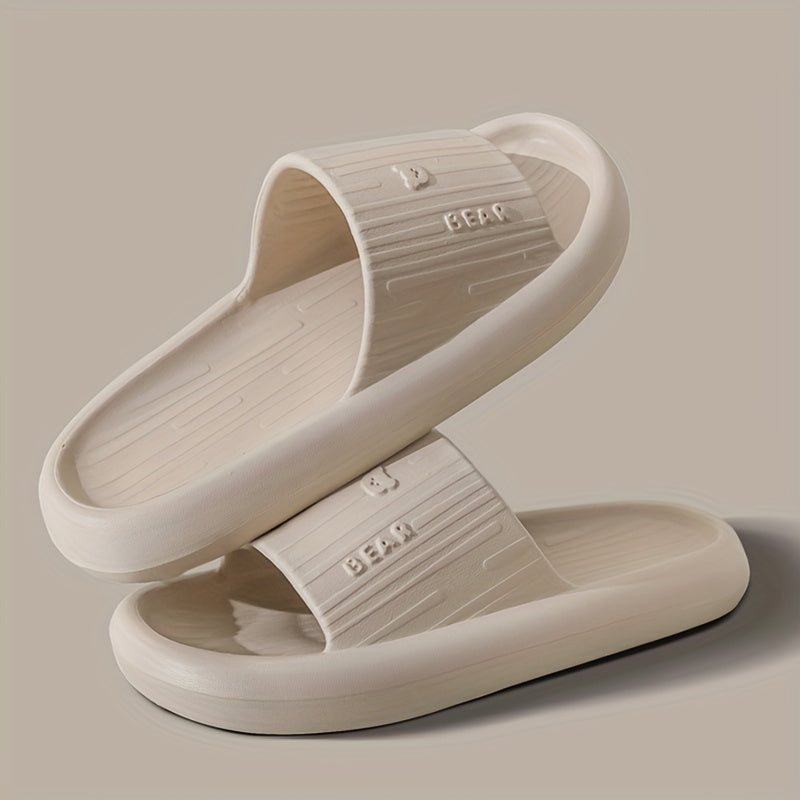 Men's Pillow Slides, Casual Non Slip EVA Slippers, Open Toe Shoes For Indoor Outdoor Beach Shower, Spring And Summer