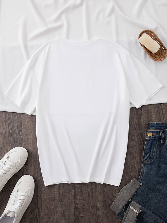 1pc Men'S & Women'S Anime Cat Graphic T-Shirt - Soft Fabric Retro Casual Tee with Playful Cat & Star Design, Short Sleeve Round Neck, Unisex Comfort for All-Season Casual Attire, Cat Tshirt, Allseason Apparel, Skinfriendly Ma