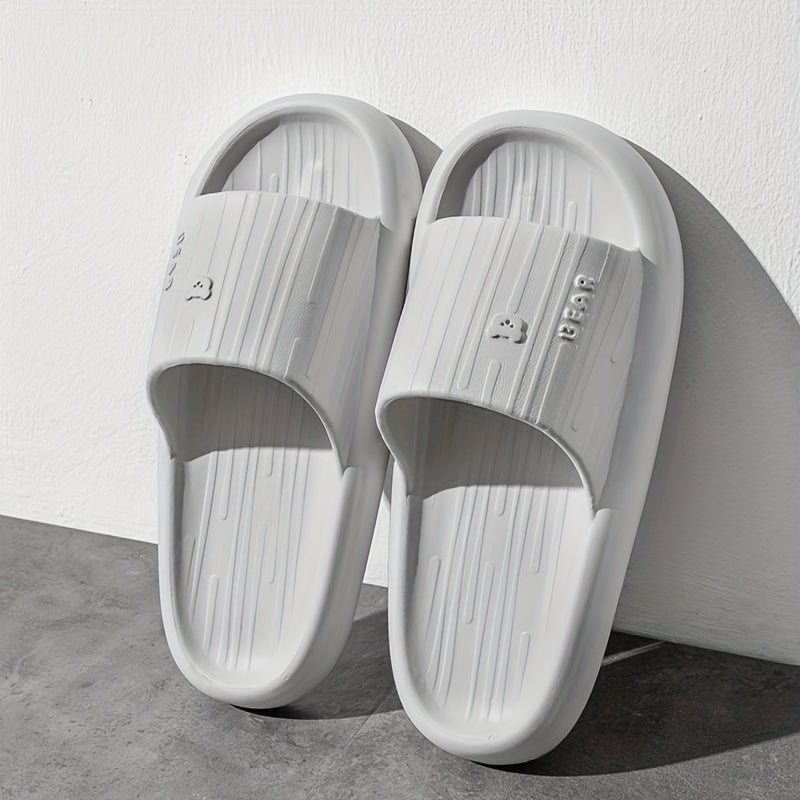 Men's Pillow Slides, Casual Non Slip EVA Slippers, Open Toe Shoes For Indoor Outdoor Beach Shower, Spring And Summer