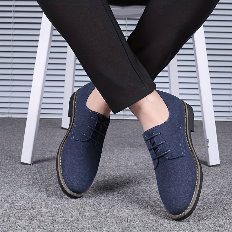 Men's Versatile Business Casual Shoes - Sleek Low-Top Design, Lace-Up, Durable Rubber Sole for All Seasons