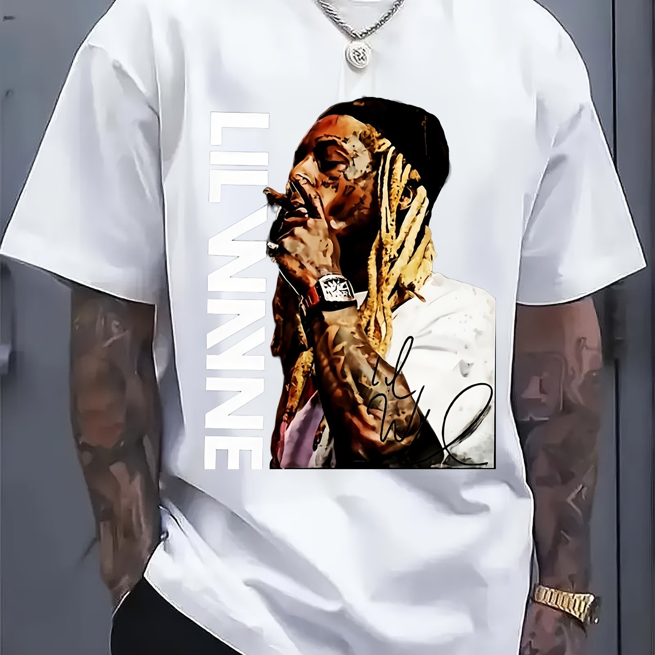 Lil Waynee Limited Edition Black Graphic T-Shirt - 100% Unisex Streetwear Tee with Vibrant Poster Print, Regular Fit Short Sleeve Round Neck Casual Shirt for Men & Women, Hip-Hop Fan Gift for Christmas, Halloween & Casual Att