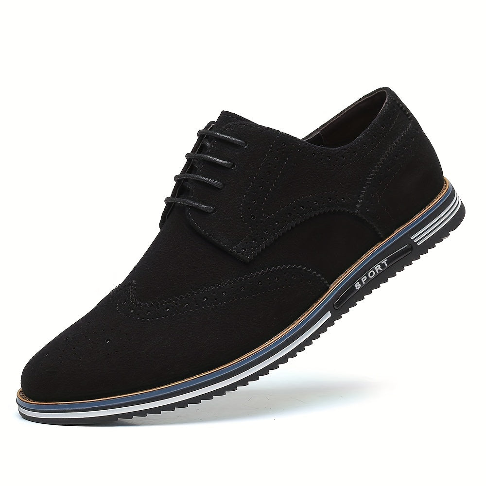 New Men's Plus Size Casual Shoes, Korean Style, Versatile Fashion Shoes with Soft Sole Lace-up Rubber Sole Shoes Wedding Everyday Casual Shoes