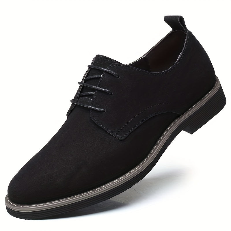 Men's Versatile Business Casual Shoes - Sleek Low-Top Design, Lace-Up, Durable Rubber Sole for All Seasons