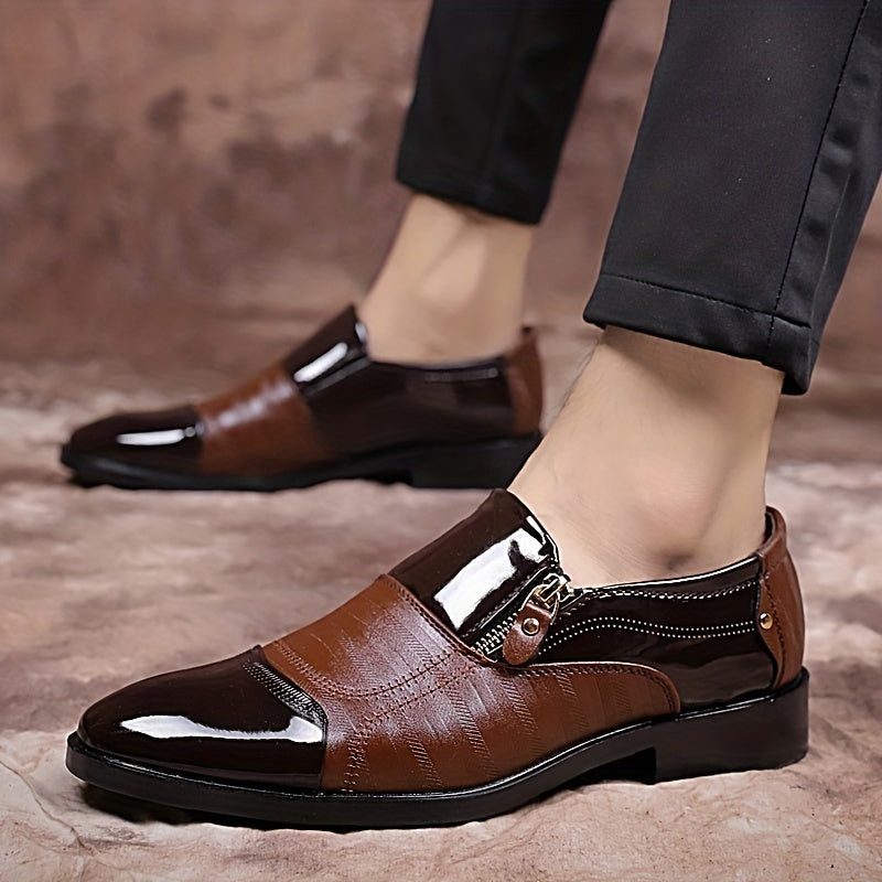 New Men's Dress Shoes, Elegant Pointed Toe Fashion Loafers, Slip-On Men's Gift, Comfortable Office Dress Shoes, Men's Black Shoes