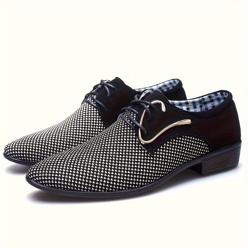 Mens Classic Derby Shoes - Premium Leather, Comfortable for Business & Casual Wear, Durable Lace-up Design - Perfect Office & Everyday Shoes