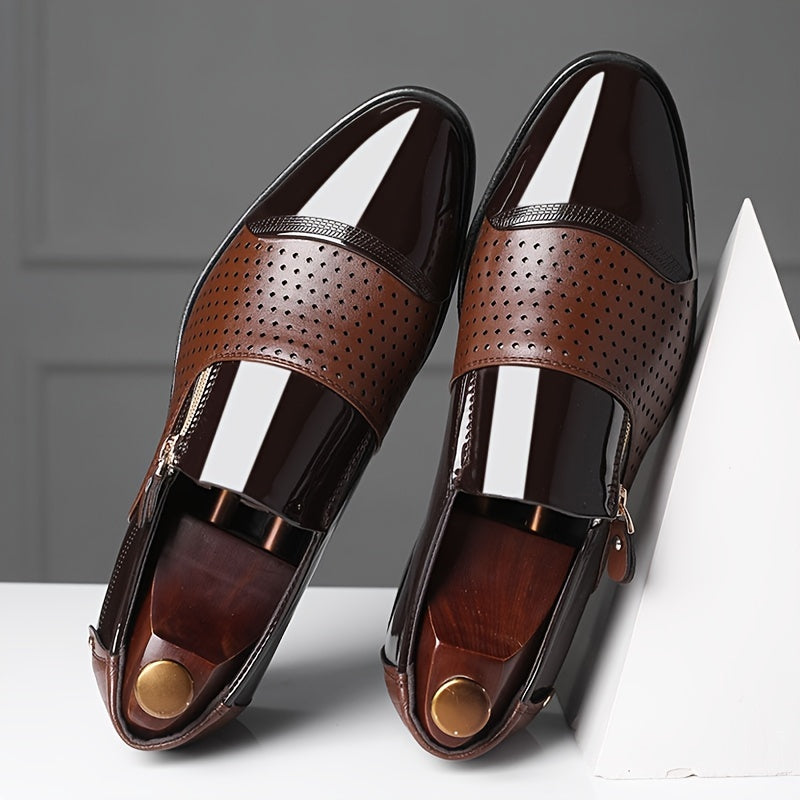 New Men's Dress Shoes, Elegant Pointed Toe Fashion Loafers, Slip-On Men's Gift, Comfortable Office Dress Shoes, Men's Black Shoes